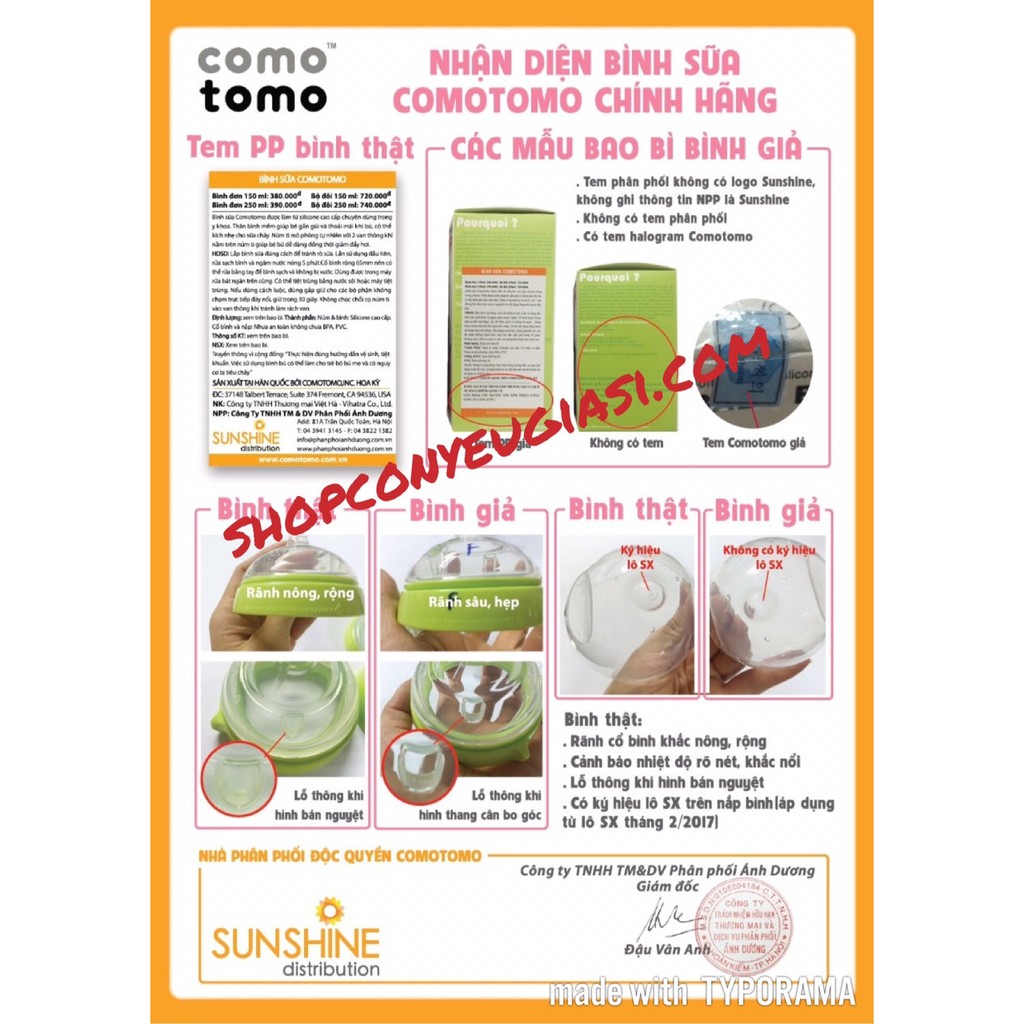 [CHÍNH HÃNG] Bình Sữa Silicon Comotomo 250ml /150