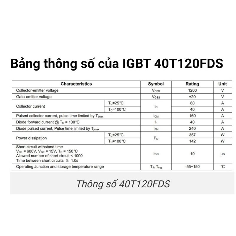 IGBT 40A máy hàn điện tử - hàng tháo máy