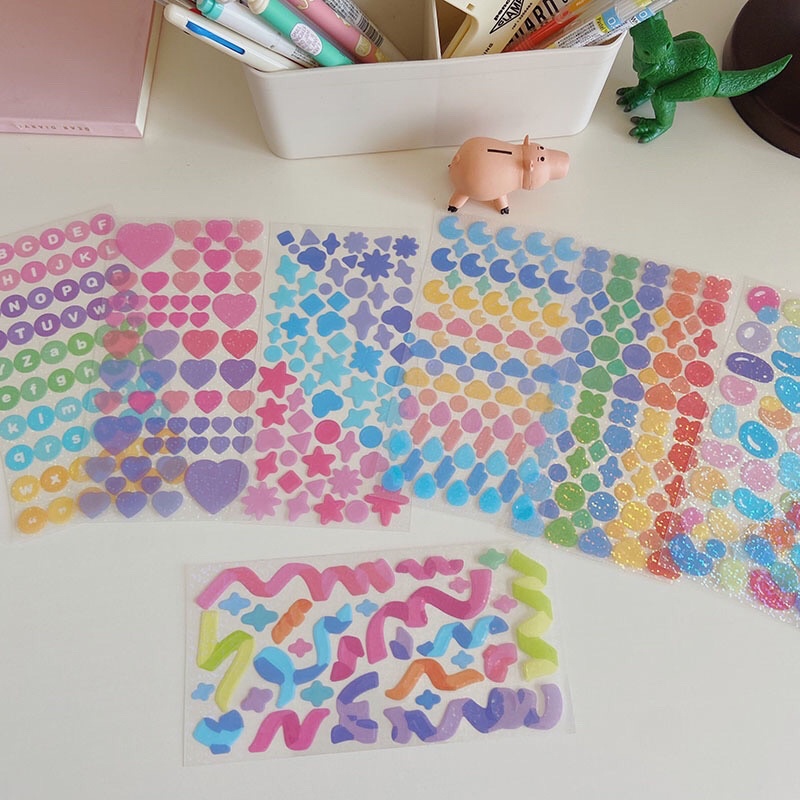 Stickers ruy băng lấp lánh