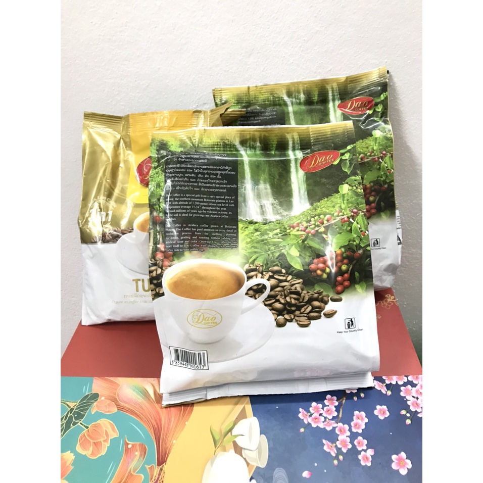 [Cafe Lào] Cafe Dao Cofee Thượng Hạng Nguyên Chất 100% Vị Đắng Đậm Thơm Ngọt, Cafe Sữa Hòa Tan 3 in 1