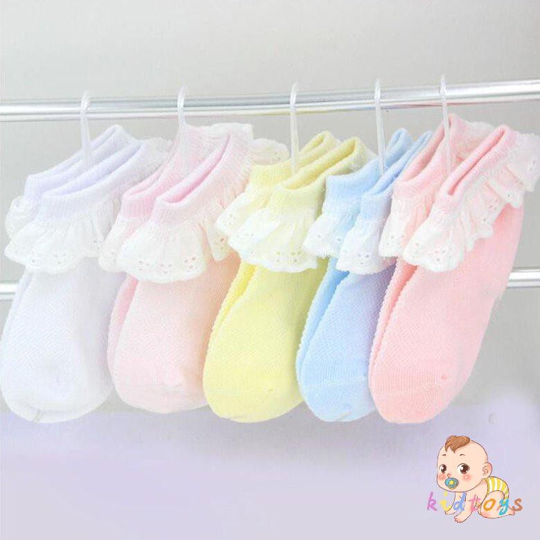 Vớ Cotton Chống Trượt Cho Bé Gái