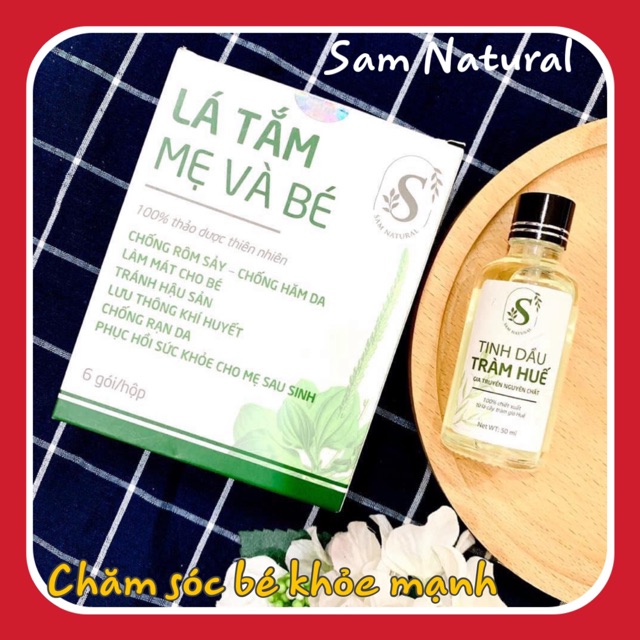 Lá tắm cho mẹ sau sinh và bé Sam Natural