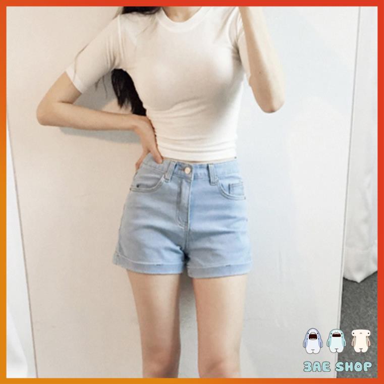 Áo croptop nữ tay ngắn dáng ôm body chất liệu vải cotton bozip