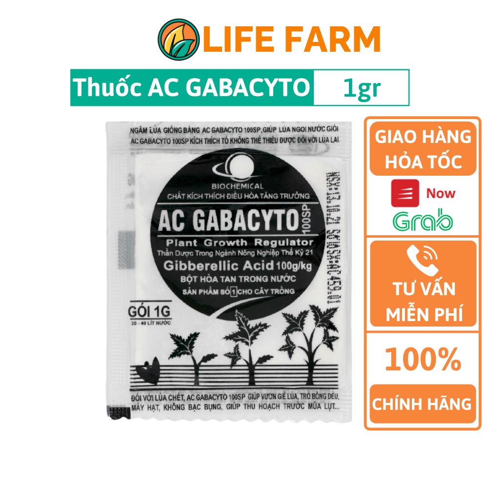 AC Gabacyto 100SP Chất Điều Hòa Tăng Trưởng Cho Cây Trồng - Gói 1g (TKT-001-0GAB).