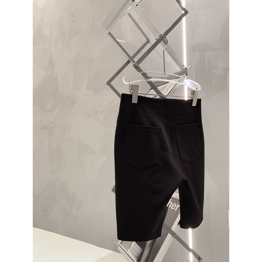 Quần Đạp Xe Lưng Cao Co Giãn Mềm Mại Có Khóa Kéo Cho Nữ