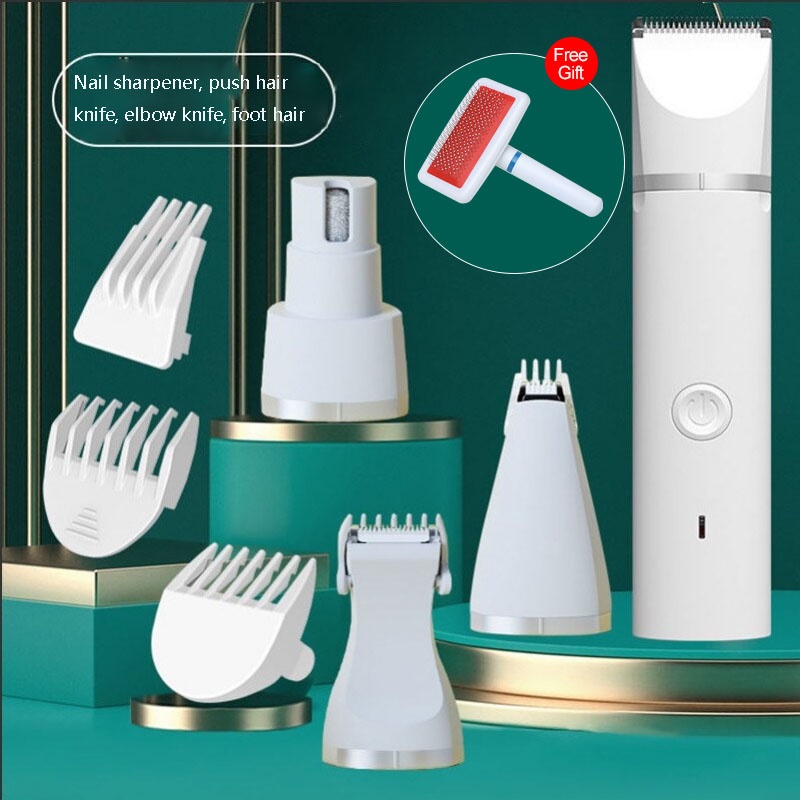 Tông đơ cạo lông cún cưng không dây cao cấp kèm phụ kiện đầy đủ và hộp đựng 4 trong 1