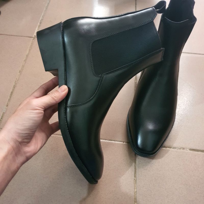 Giày nam Chelsea Boot tăng cao đế cao su 2 mẫu chun chéo 4cm chun thẳng 3cm,giày boot cao cổ Chelsea boots,Bốt Da nam