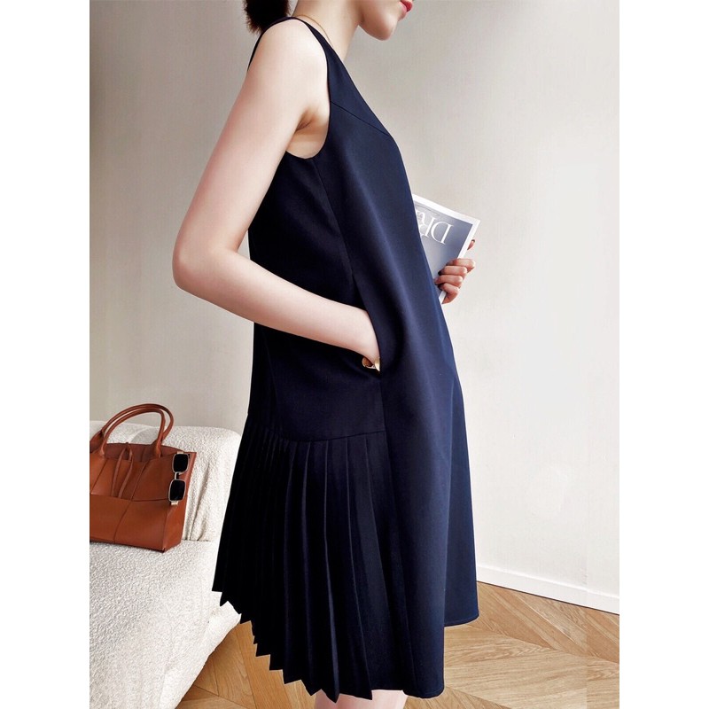 [Mã FAMARAL1 giảm 10K đơn 50K] [Hình thật độc quyền TOS.CLOSET]Váy chữ A ulzzang xếp ly phía sau