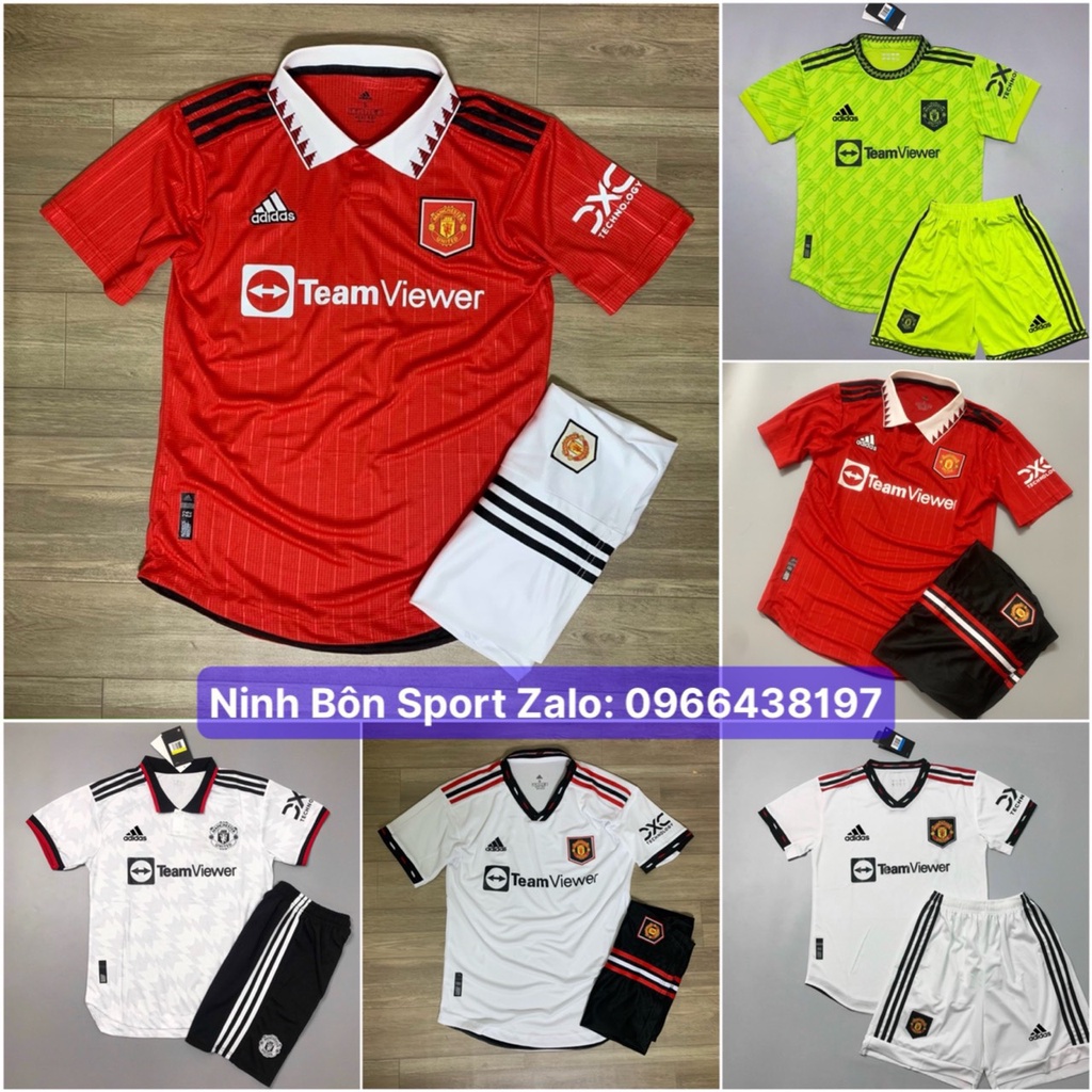 Áo Bóng Đá CLB Manchester United, Áo Đá Banh Mu 2022/2023 - Chuẩn Mẫu Thi Đấu - Vải Polyester Gai Thái