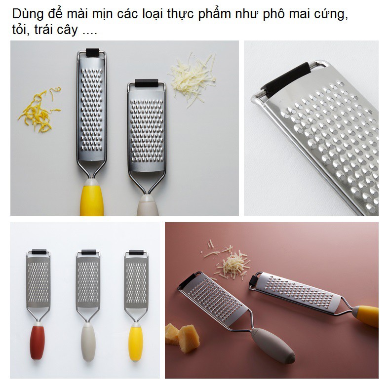 Dụng cụ bào, mài, đánh vẩy cá đa năng Lock&amp;Lock lưỡi bào thép không gỉ tay cầm silicone LOL127