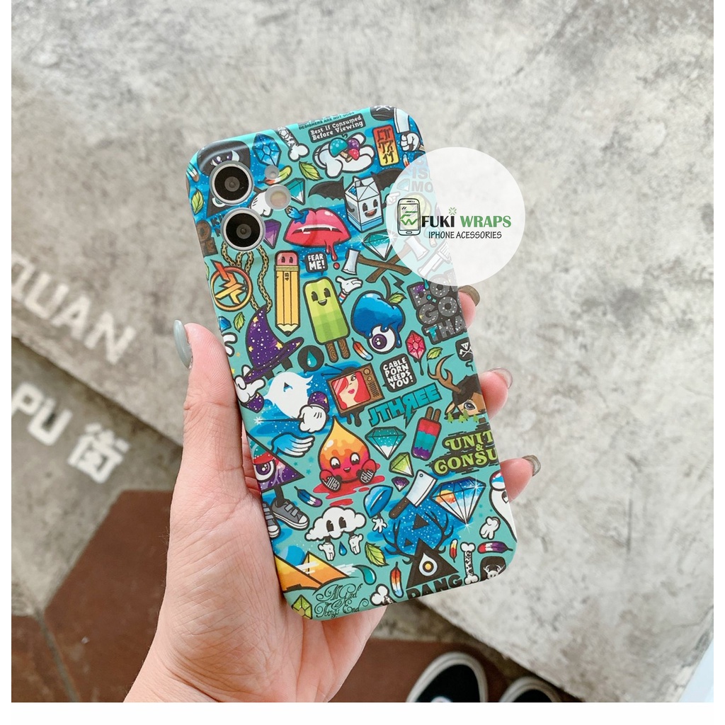 Tấm dán Skin Hoạt Hình FULL VIỀN Dành Cho 13prm , 12prm , 11prm , x, xsm , ip11 , ip12 , ip13 - FukiShop