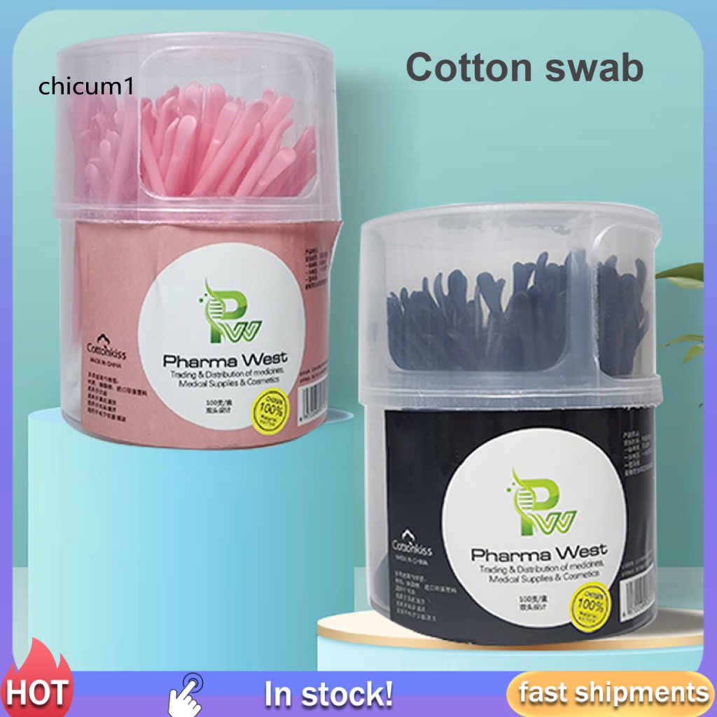 Set 100 Bông Cotton Lấy Ráy Tai Thân Thiện Với Da