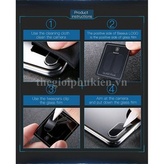Tấm dán bảo vệ camera iPhone X chính hãng Baseus