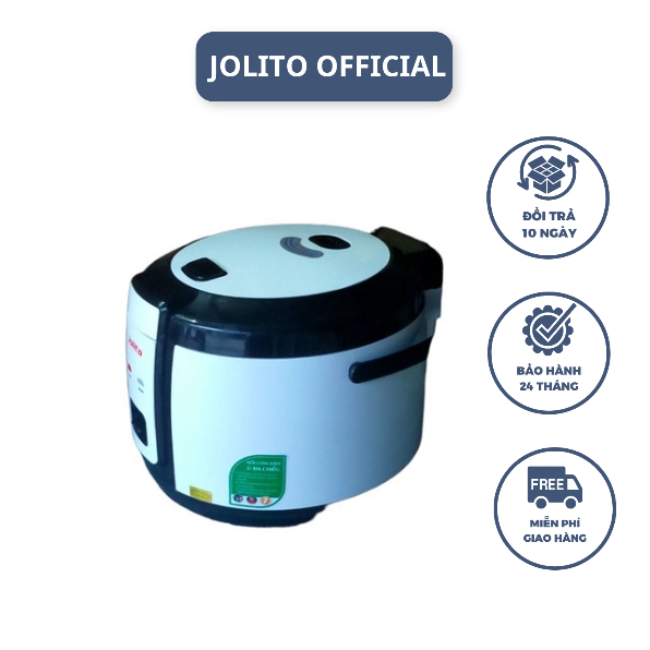 Nồi cơm điện JOLITO J1.8Gray dung tích 1.8 lít, quai xách tiện lợi, nấu cơm ngon công nghệ Nhật Bản - Bảo hành 12 tháng
