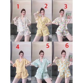 Đồ ngủ Lụa Satin thiết kế - Đồ Bộ Mặc Nhà Nữ Lụa Satin Cao Cấp