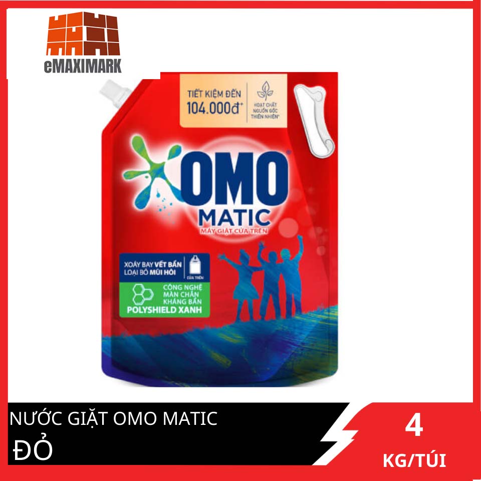 Nước giặt OMO Cửa trước Bền Đẹp 3.7kg