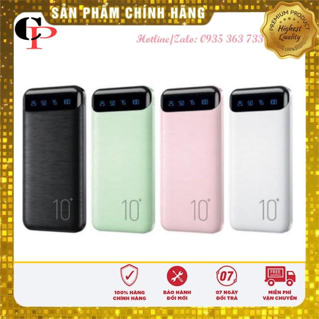 Pin sạc dự phòng chính hãng WK DESIGN WP-161 10000mAh chính hãng hàng chuẩn hiển thị dung lượng pin, sạc nhanh 2.1A