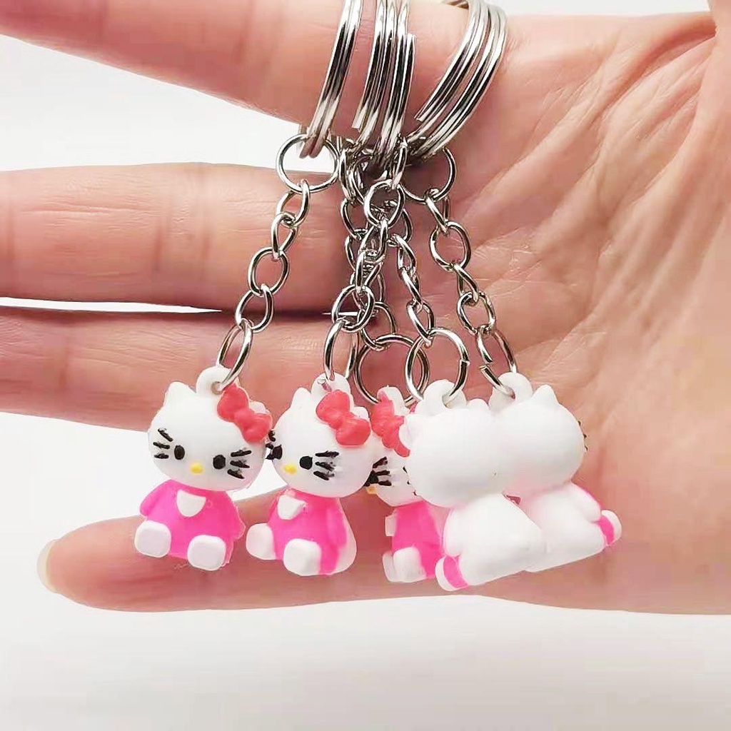 Móc Khóa Búp Bê Anime Kuromi Mắt To Bằng Silicone Sáng Tạo