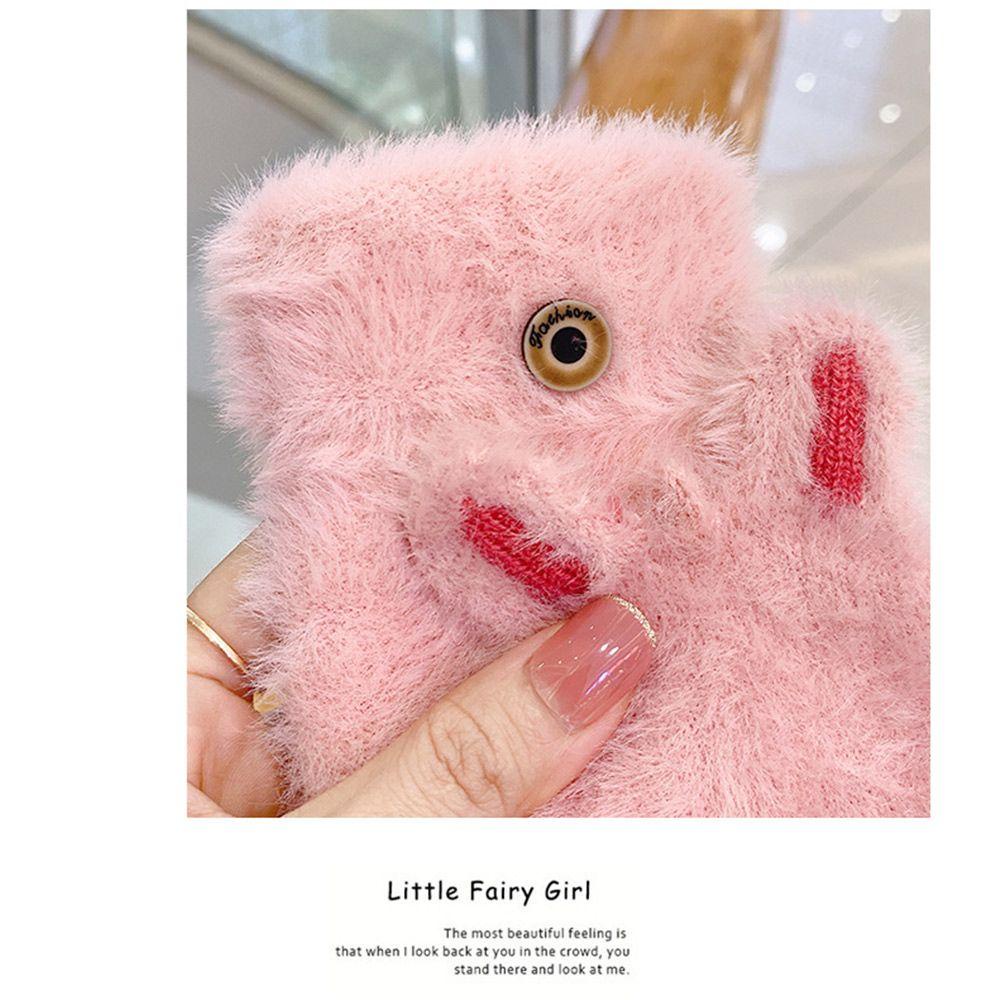 OKDEALS Plush Gloves Winter Windproof Soft Flip Type Gloves