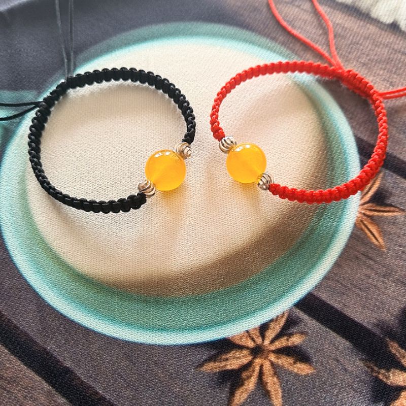 Vòng Tay Handmade Dây Chỉ Bện Đá Mã Não Thiên Nhiên - N100 | BigBuy360 - bigbuy360.vn