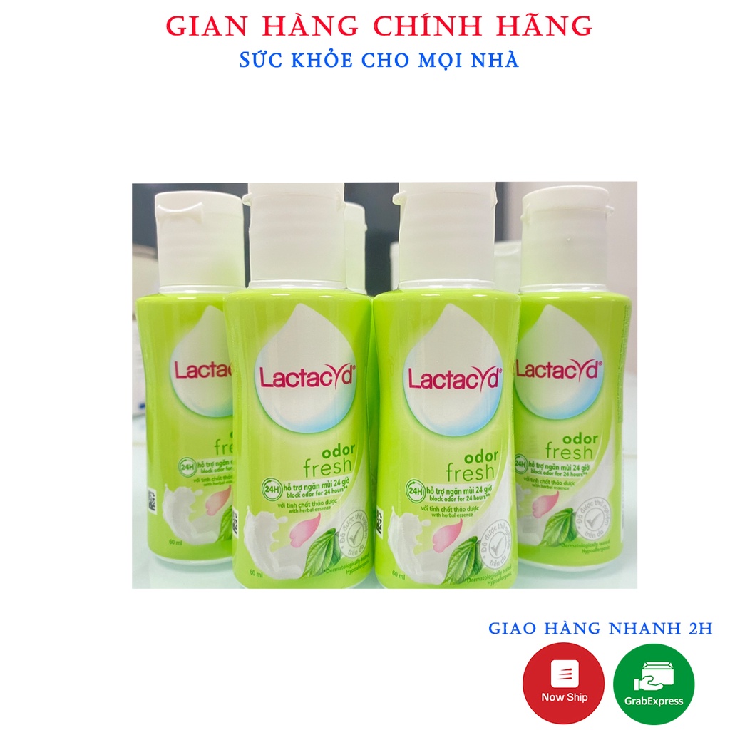 Dung Dịch Vệ Sinh Phụ Nữ Lactacyd Odor Fresh Trầu Không Chai 60ml