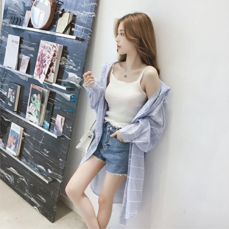 Áo khoác Cardigan chống nắng vải lanh Cotton dáng rộng thời trang mùa hè cho nữ 66081 | BigBuy360 - bigbuy360.vn
