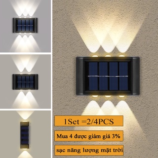 Đèn GắnTường CHUANGYANG Led Năng Lượng Mặt Trời Chống Nước Gắn Tường Trang Trí Sân Vườn
