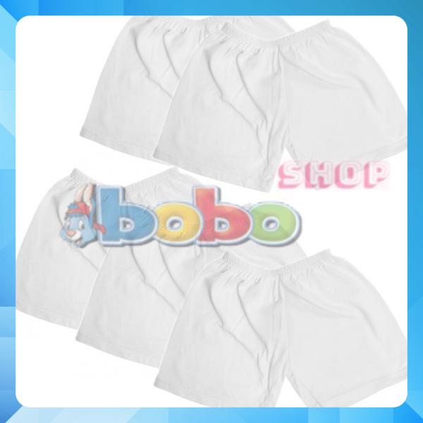 Set 10 Quần Đùi Trắng Bosini Cho Bé Từ Sơ Sinh Đến 25kg