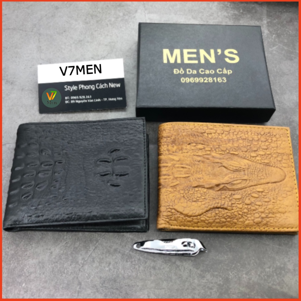 Ví Nam Da Bò Thật 100% Đốt Không Cháy,Bóp Nam BH 12 tháng