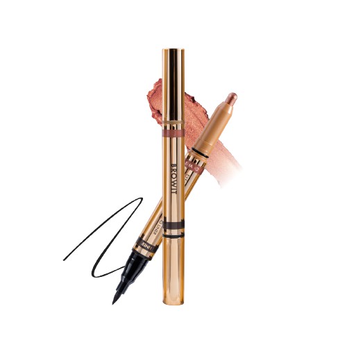 Bút sáp mắt và kẻ mắt 2in1 Browit Eyemazing Shadow and Liner 0.60g + 0.85ml #Bridal Pink Gold