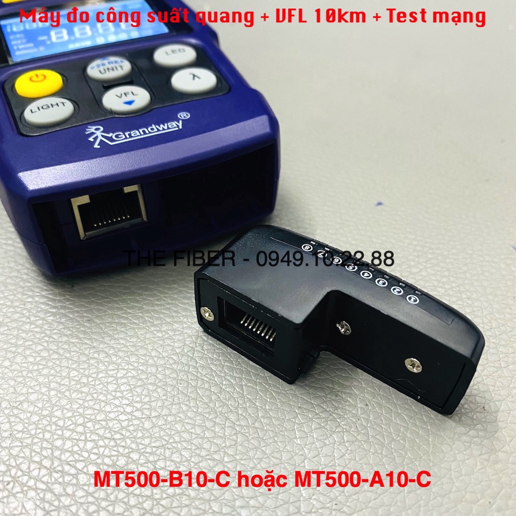 Máy đo công suất quang + VFL 10km + Test mạng MT500-A10-C MT500-B10-C Grandway