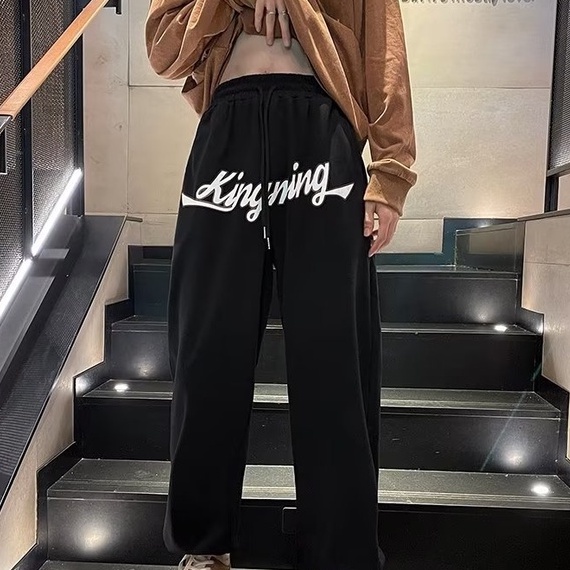 Quần Dài Ống Rộng Phong Cách hip hop Đường Phố Âu Mỹ Cho Nam Và Nữ quần jogger kaki nam