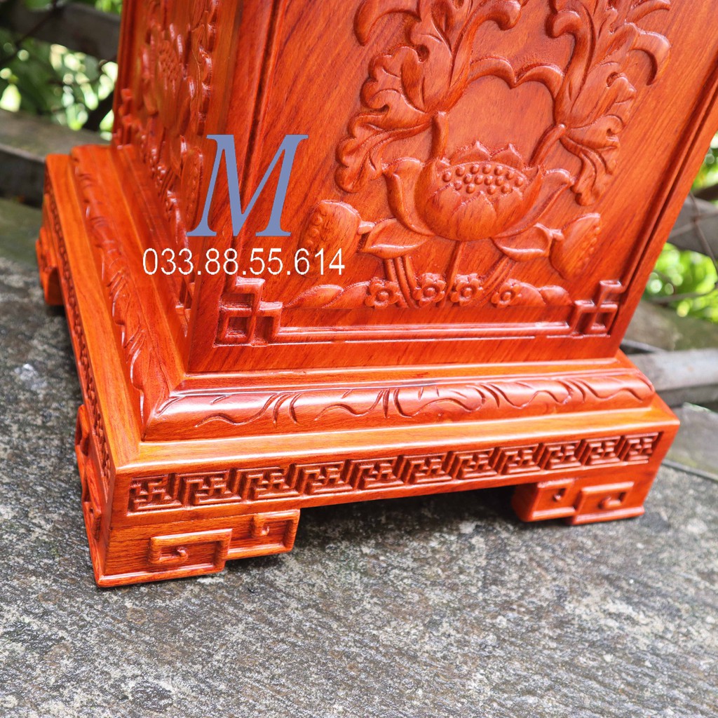 Đôn chân loa kê phong thủy gỗ hương cao 40cm | BigBuy360 - bigbuy360.vn