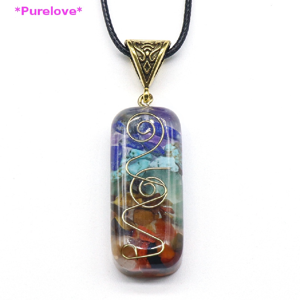 Vòng cổ Mặt Kim Tự Tháp Orgonite 7 Chakras Thời Trang Dành Cho Nam Mới