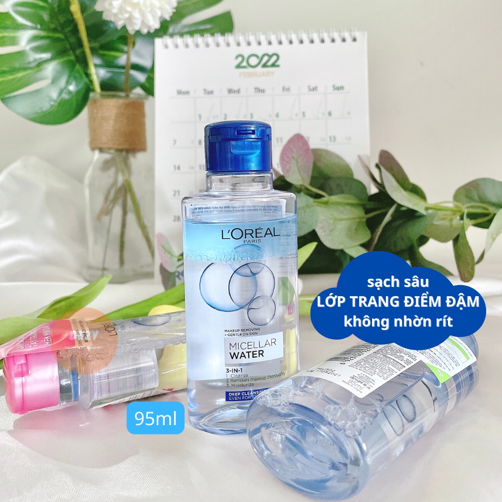 Nước Tẩy Trang Loreal 95ml Micellar Water - L oreal CHÍNH HÃNG Cleanser L oréal Paris Chăm Sóc Da Skincare Lo real Dezy