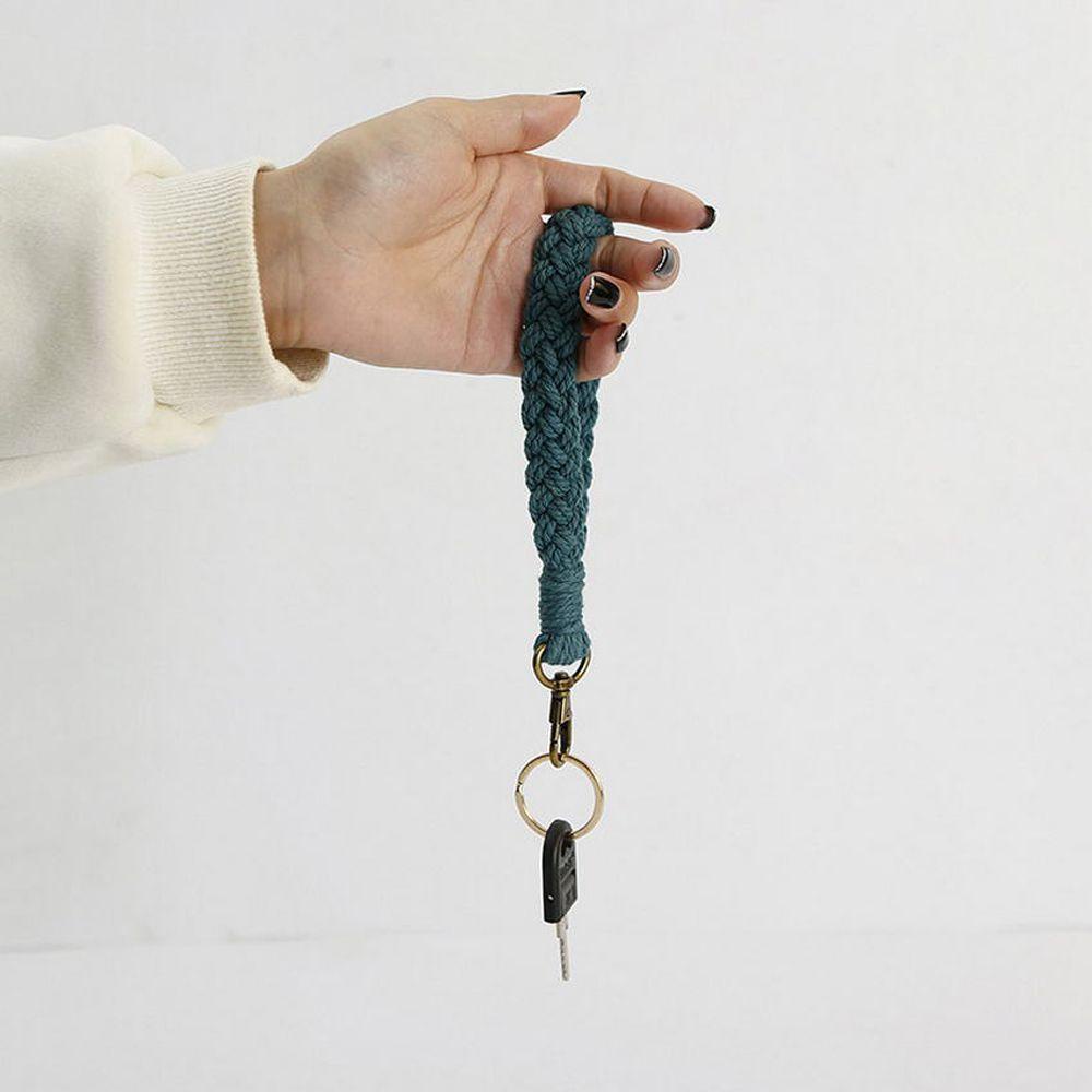 Vòng Đeo Tay Dây Cotton Bện Handmade Có Móc Khóa Phong Cách Boho