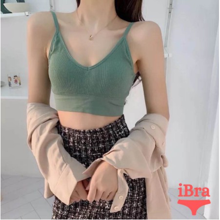 Áo bra hai dây len gân tăm FreeSize khoét lưng chữ u gợi cảm thon thả có đệm nâng ngực chất đẹp siêu hot SBR01 | BigBuy360 - bigbuy360.vn