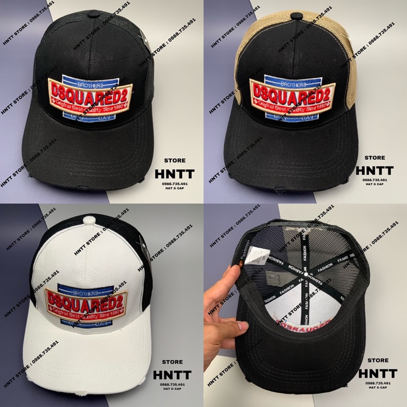 Mũ Lưỡi Trai Phối Lưới Thêu DSQUARED 2 Full Tem Hàng Chuẩn Cao Cấp Nam Nữ
