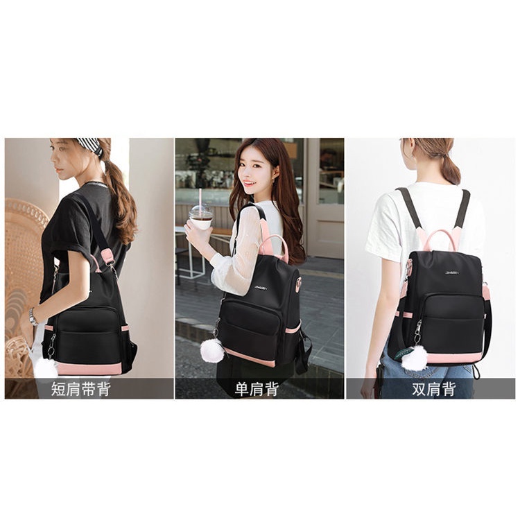 Ba Lô Du Lịch Vải Canvas Chống Thấm Nước Dành Cho Nữ