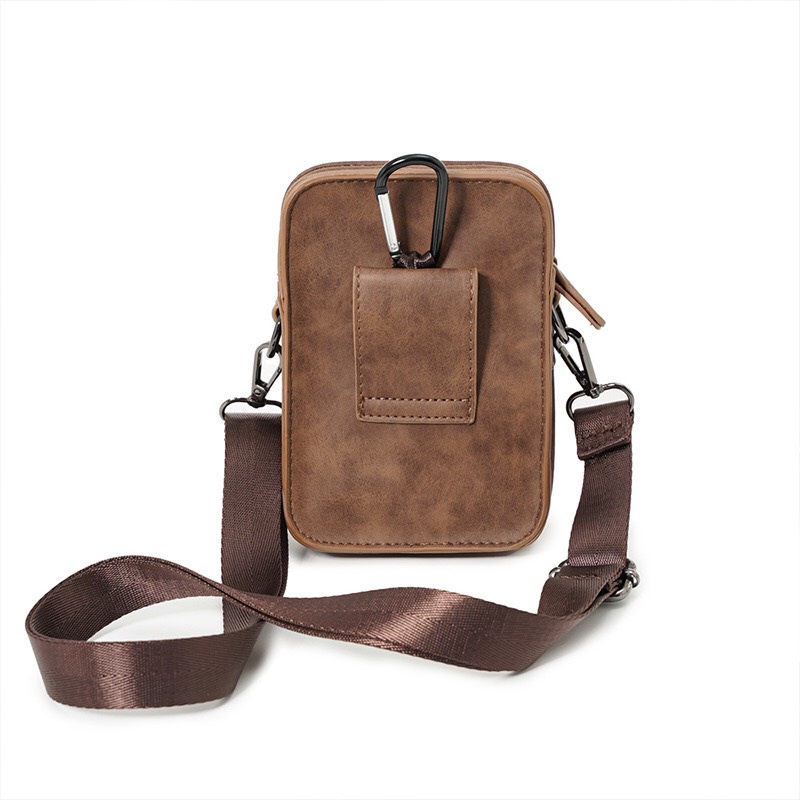 Túi Da Đeo Chéo Mini Kiểu Dáng Nhỏ Gọn Cho Nam Nữ, Chất Liệu Da PU Cao Cấp, Ngăn Đựng Điện Thoại tiện lợi | BigBuy360 - bigbuy360.vn