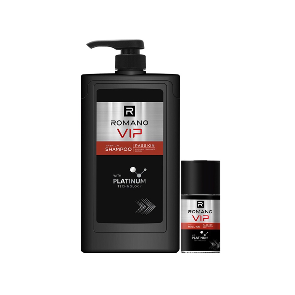 Combo Dầu Gội nước Hoa Vip Romano 650ml+ lăn khử mùi vip 50ml