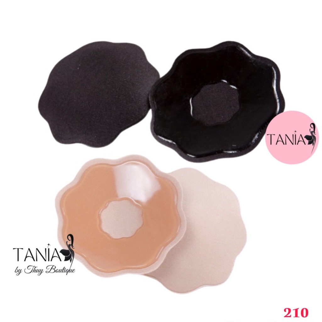 Miếng dán ngực silicon bọc vải TINIAN che đầu ti dán nhũ hoa tái sử dụng nhiều lần 210