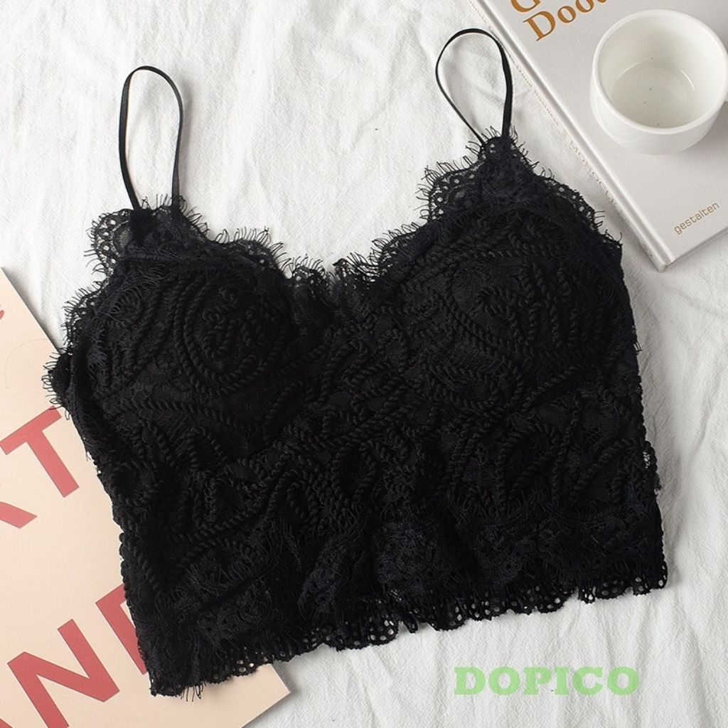Áo bra ren dài 2 dây nữ đẹp, áo lót không gọng nữ quyến rủ DOPICO B379