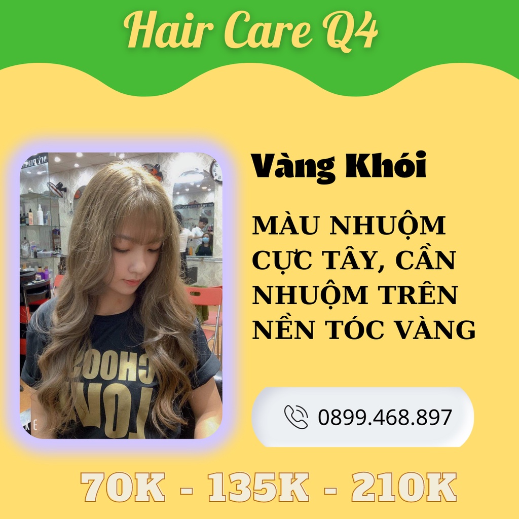 Thuốc nhuộm tóc màu nâu tây ánh vàng lạnh - Hair Care Q4