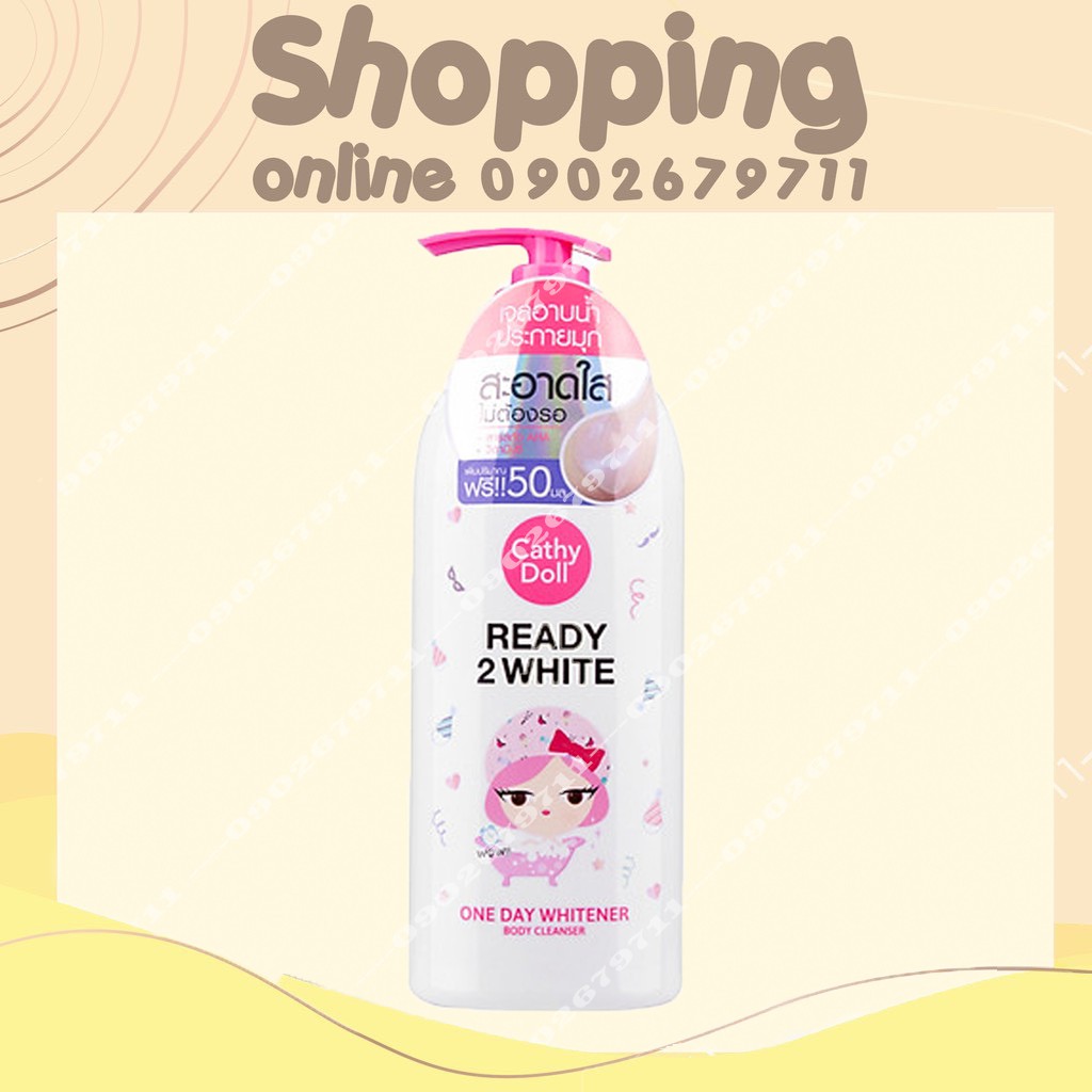 Sữa Tắm Dưỡng Trắng Da Ready 2 White One Day Whitener 450ml