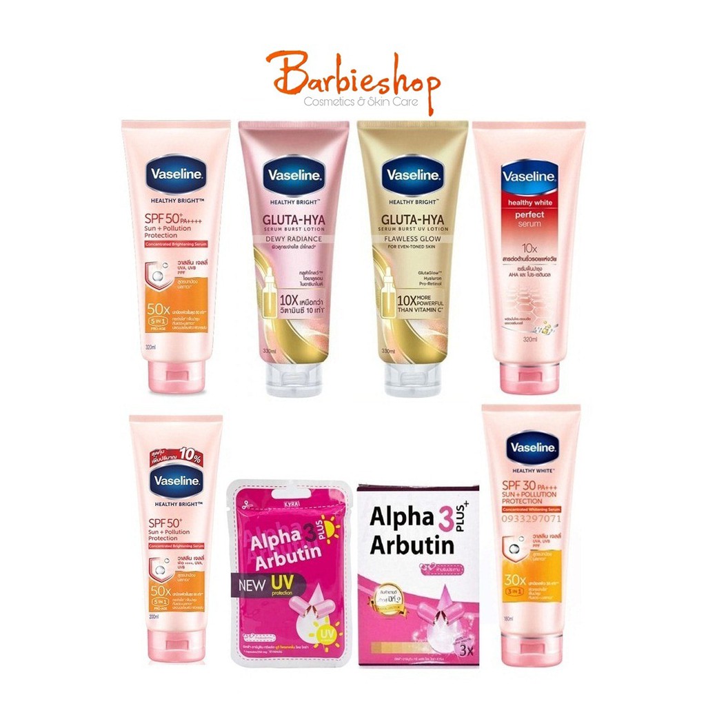 Dưỡng Thể VASELINE 50x / 4x / 10x + Alpha Arbutin + Combo