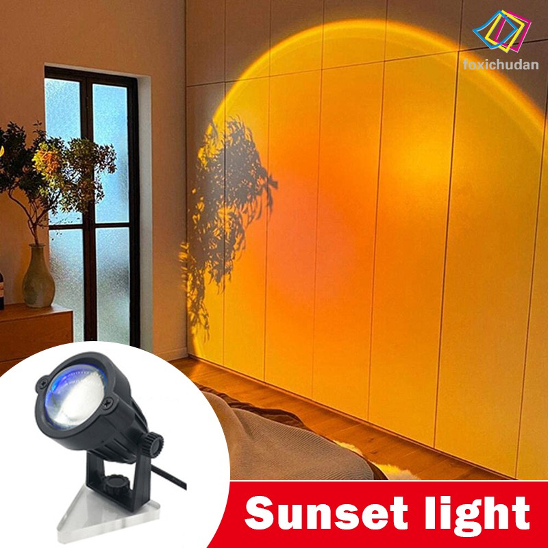 【Ready Stock】Tiktok Hot Đèn sàn chiếu hoàng hôn/mặt trời/cầu vồng trang trí hiện đại/Sunset Projection Floor Light Rainbow Modern Led Floor Light Living Room Stand Light Bedroom Projector Floor Lamp/Đèn Led Màu Cầu Vồng Trang Trí Phòng Ngủ