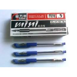 Bút Bi Mực Nước Màu Xanh, Đen