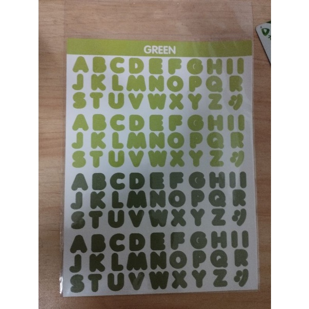Sticker chữ cái alphabet dùng trang trí sổ, top loader, quà tặng ,freebies