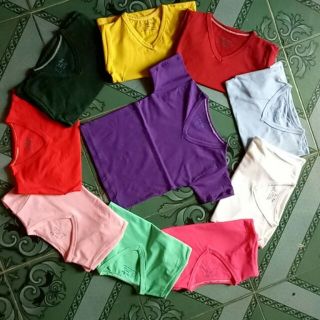 Combo áo thun cổ tim & chục quần đùi